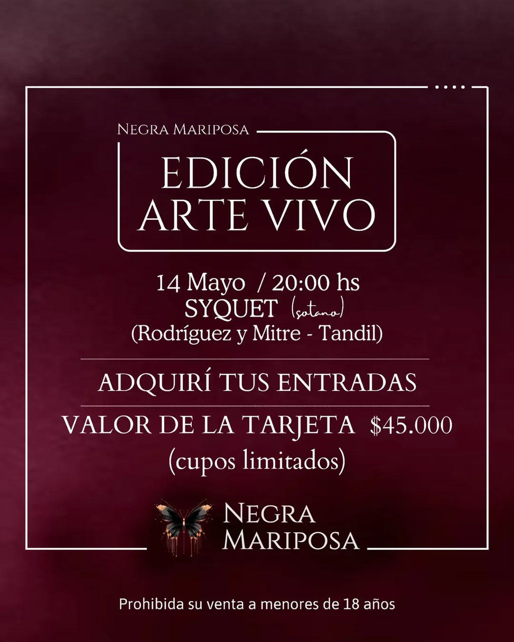 Entrada Edición Arte Vivo 14 Mayo 2026