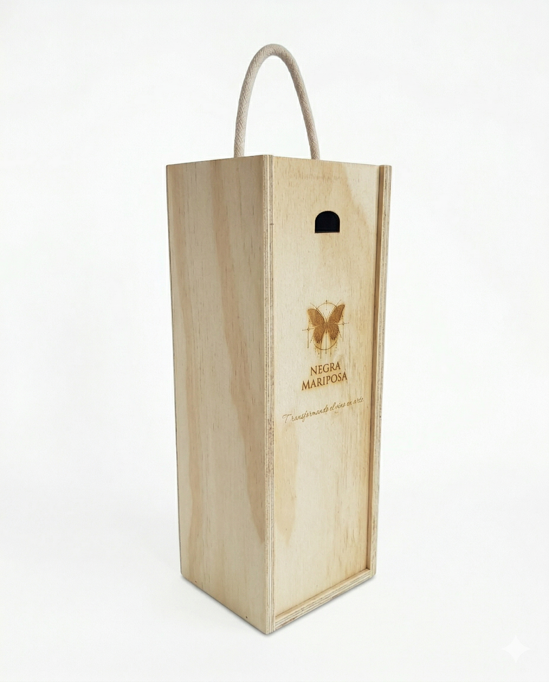 Estuche de madera vertical
