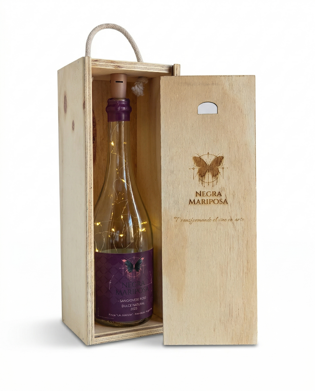 Estuche de madera vertical